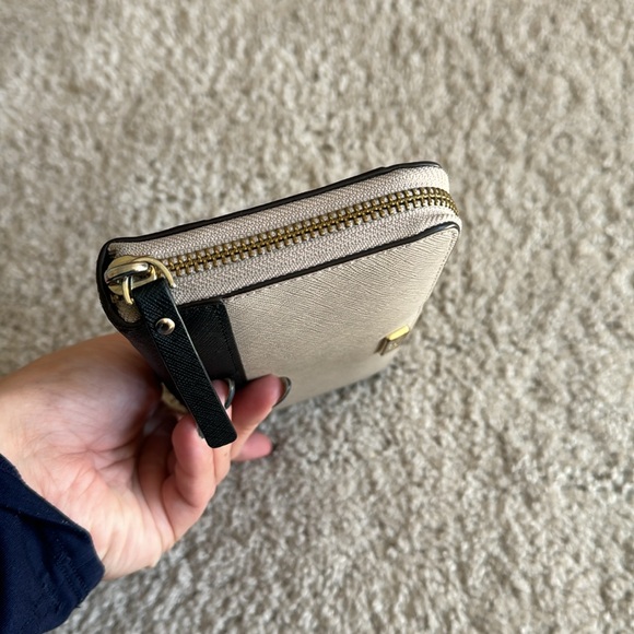 Kate Spade Neda Newbury Lane Zip-Around Wallet Mousfro/Black - Picture 8 of 16